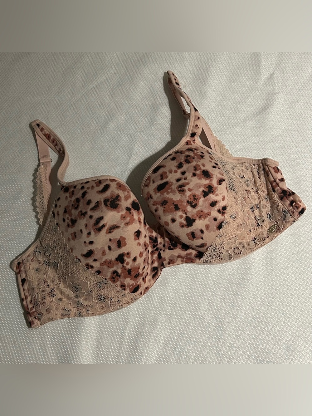 Jessica Simpson Leopard-Print Lace Underwire Bra